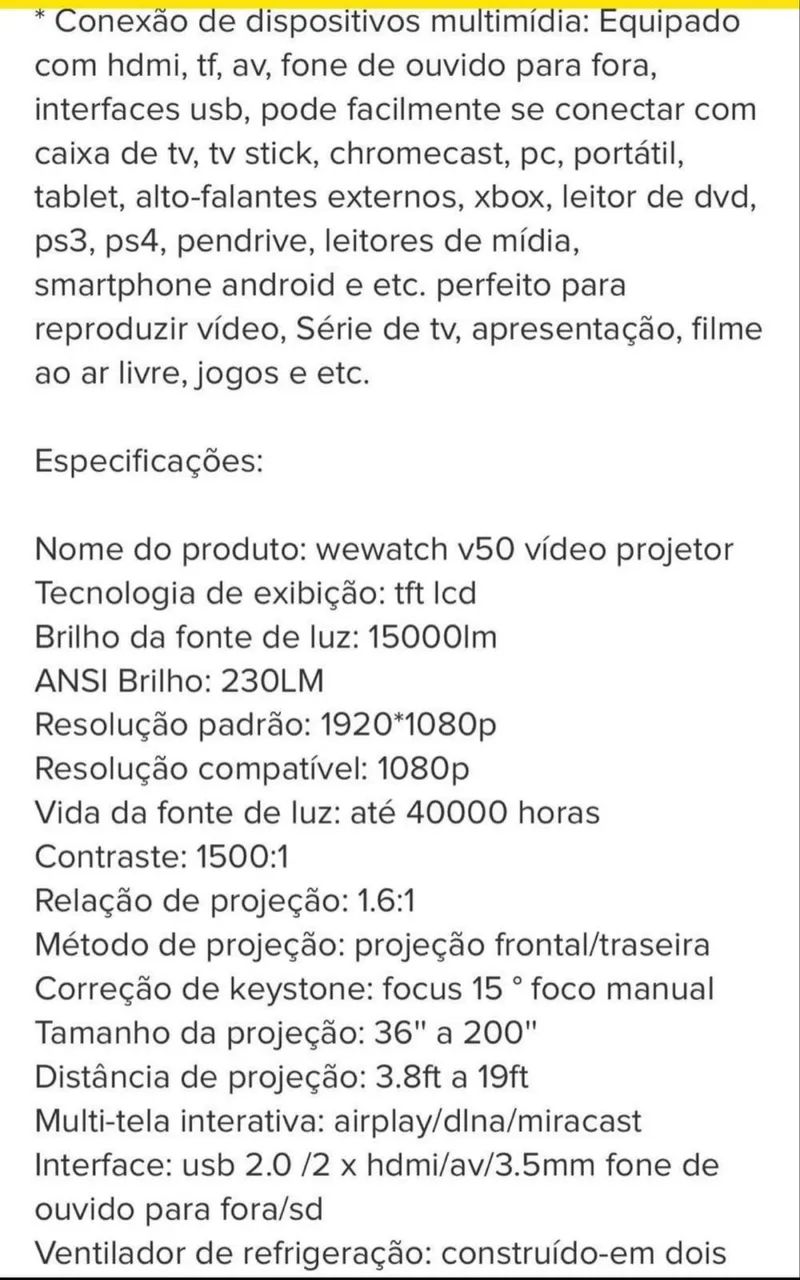 Projetor Wewatch V50 - Foto 4