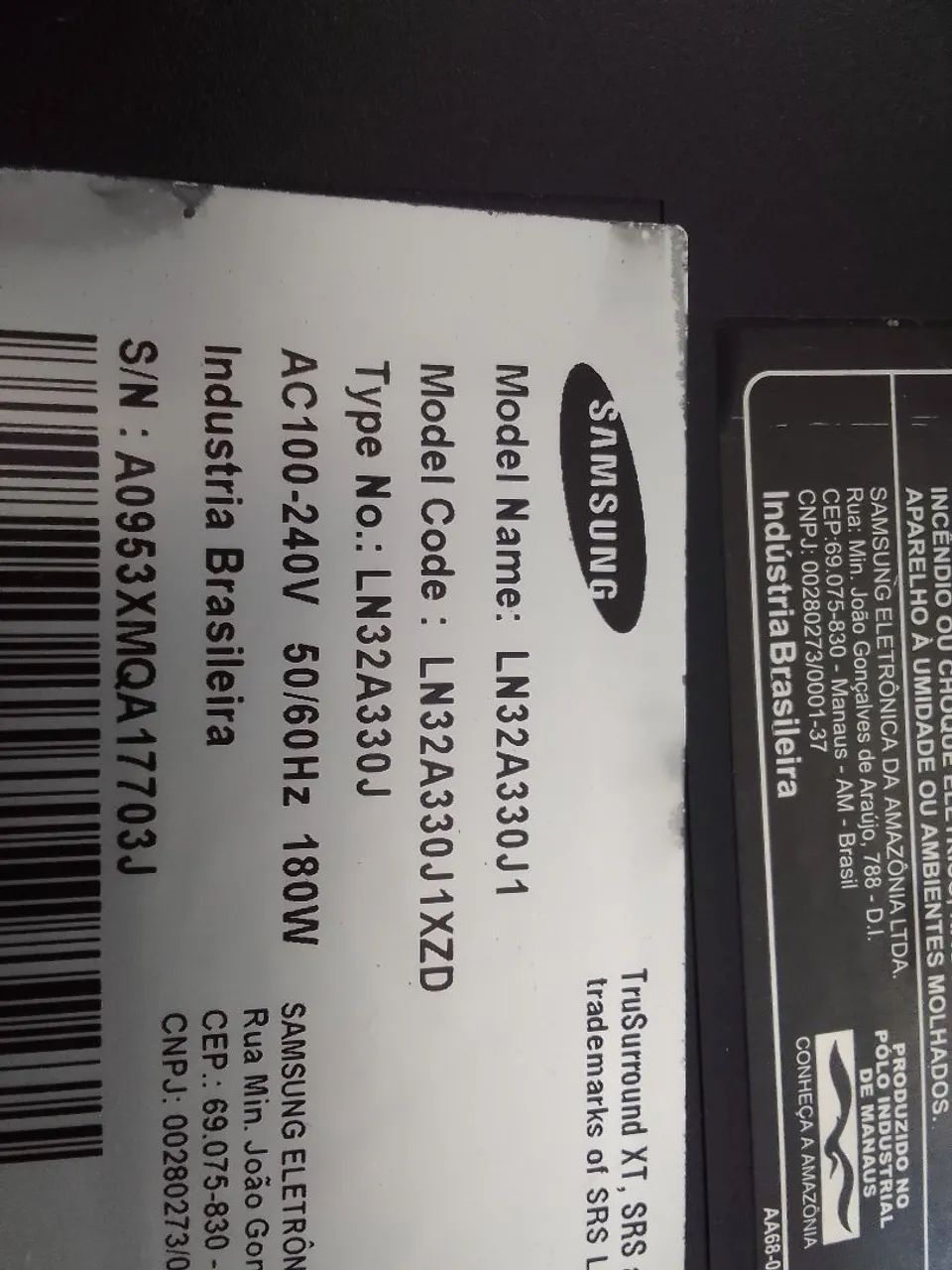Tv sansung 32polegadas funciona tudo hdmi boa para tv box tv a cabo precisa conversor - Foto 5