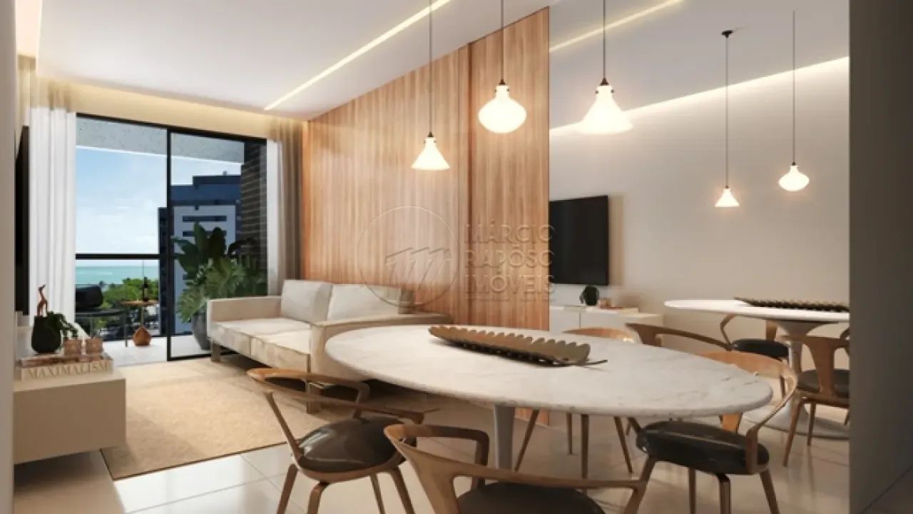 Quarto e Sala com Varanda - 45,73m² - Edf Lucarini - Jatiuca - Foto 5