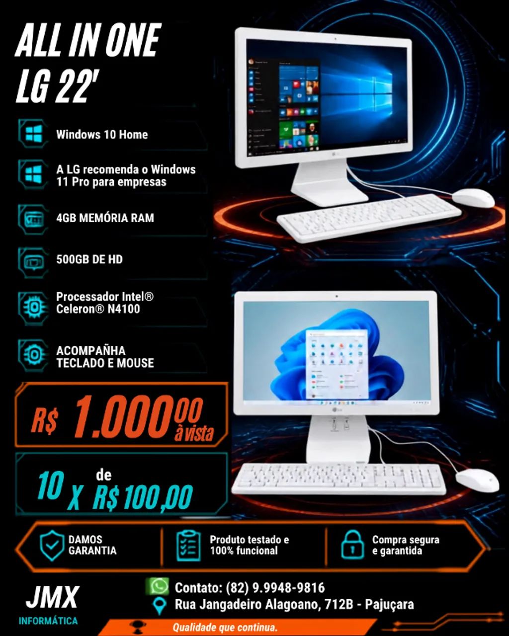 COMPUTADOR COMPLETO - ALL IN ONE LG 22", WINDOWS 10 HOME - Foto 3
