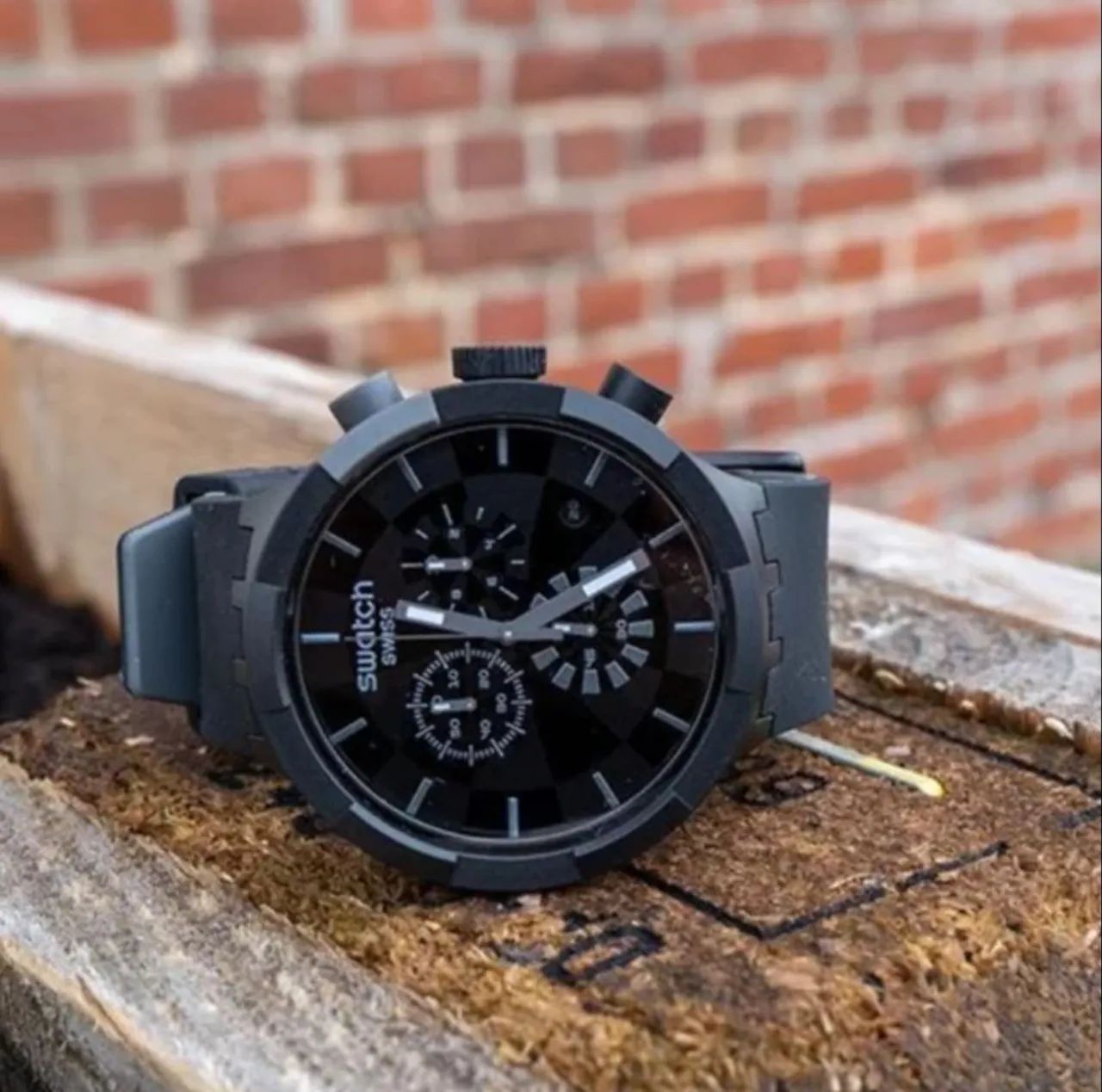 Swatch Big Bold Chrono CHECKPOINT BLACK 47mm SB02B400 - Foto 3