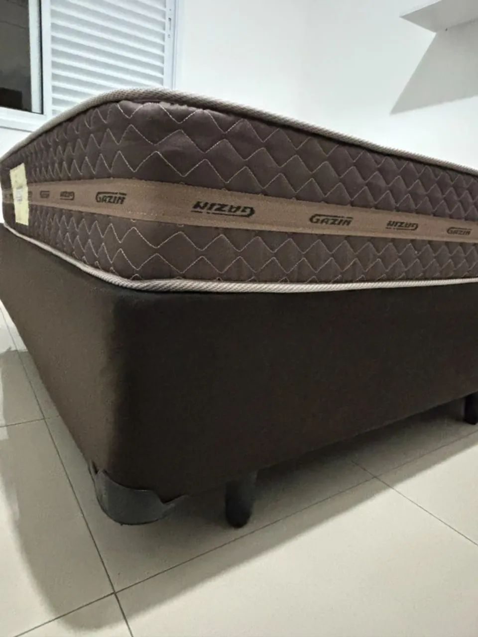 Cama Box + Colchão Gazin Flora Marrom - Foto 4