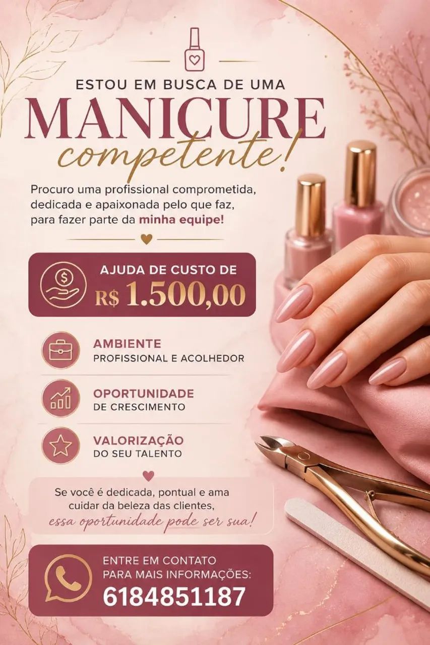 Vaga pra manicure 