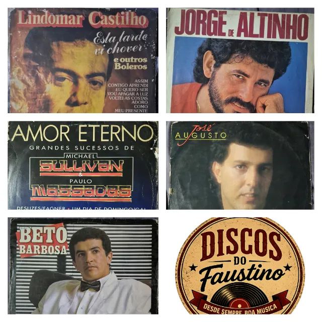 LPs Variados | Lote com 5 Discos | Discos do Faustino