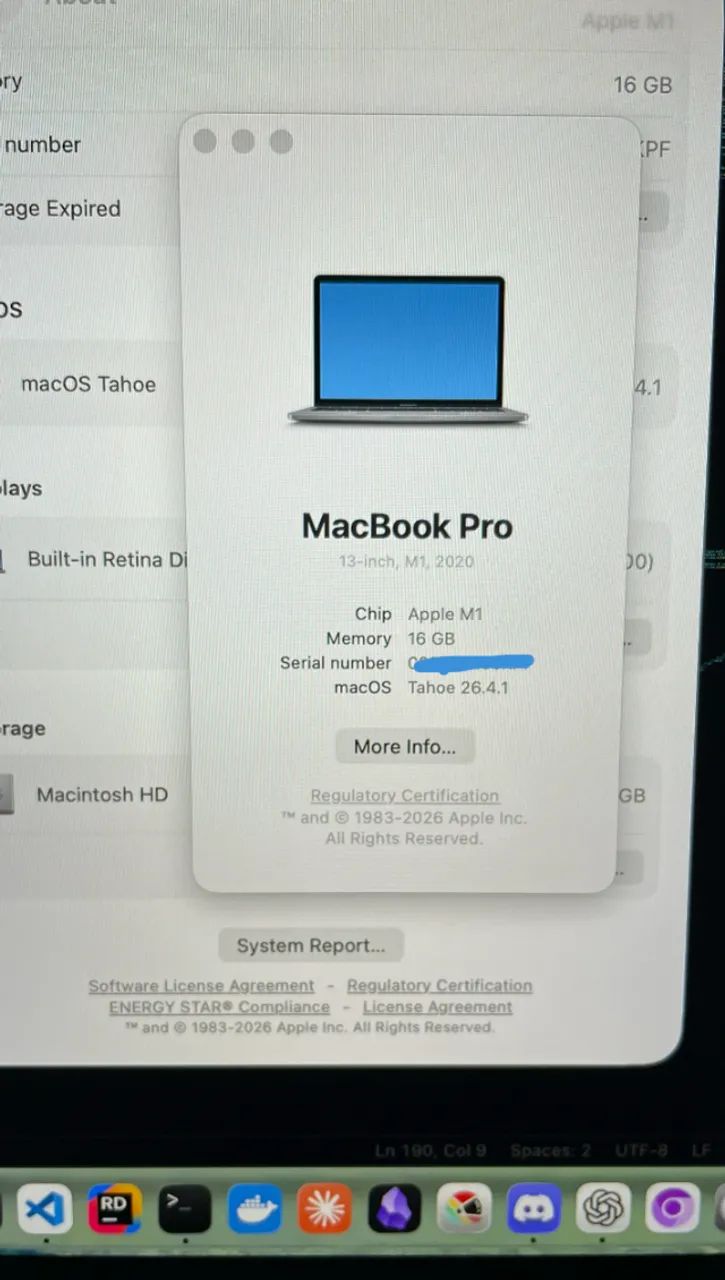 Macbook Pro M1 2020 - 13 polegadas 16gb 1tb - Notebooks - Jardim