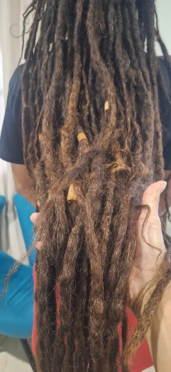 Dreads naturais, sem emendas, sem tinta / 90cm - 105cm - Foto 5