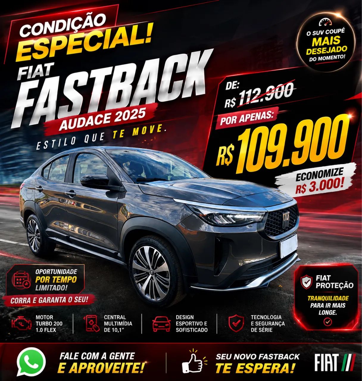 Fiat Fastback Fastback Audace 1.0 200 T. Flex Aut 2025