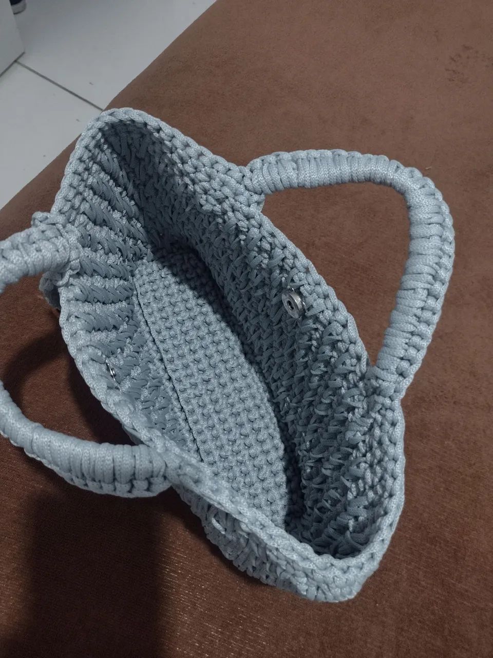 Bolsa crochê fino acabamento  - Foto 3