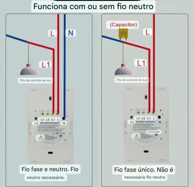 Interruptor inteligente 1, 2 e 3 botões  - Foto 4