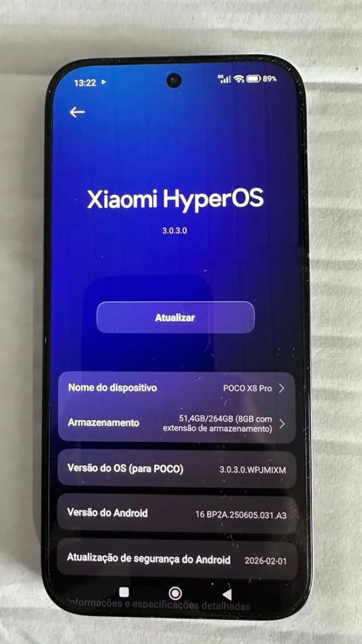 Poco X8 pro 256 GB 8 Ram novo - Foto 2