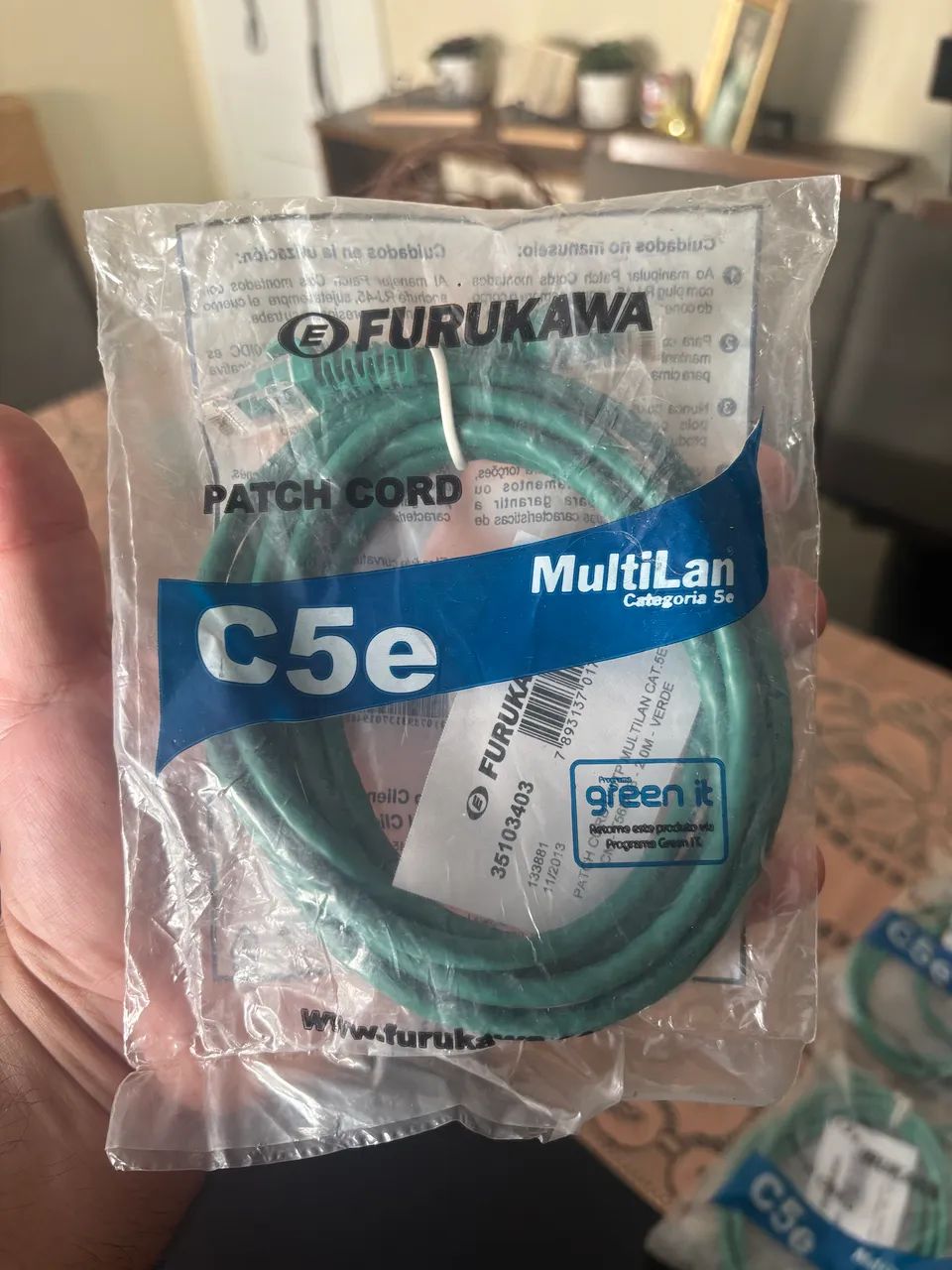 Cabo de Rede Cat5e Furukawa Verde