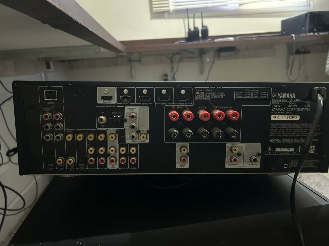 Receiver Yamaha RX-V467 - Aparelhos de Som - Jardim Camburi