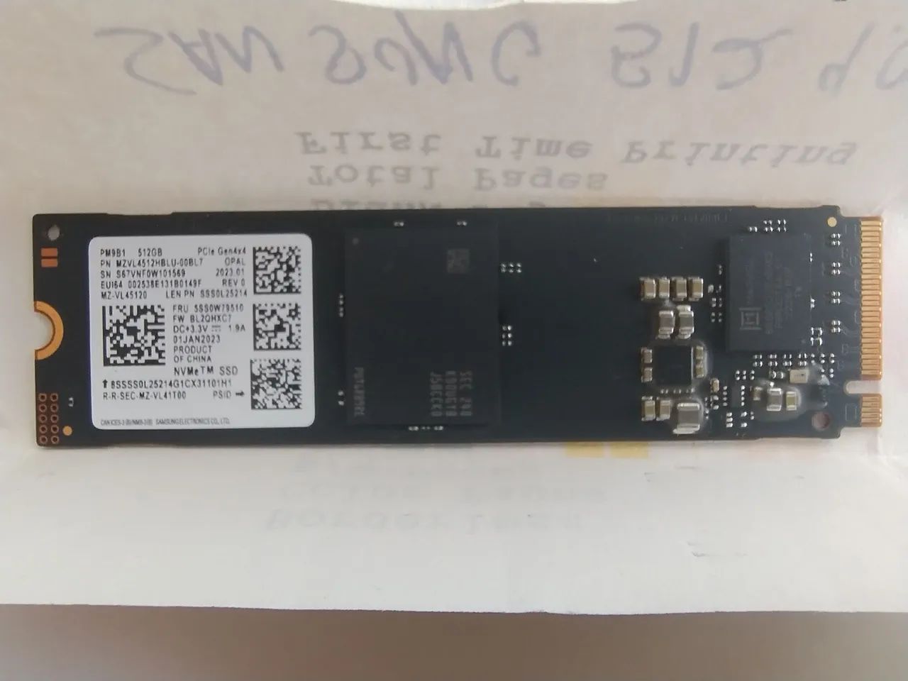 SSD nvme 512gb Samsung testado com Windows 