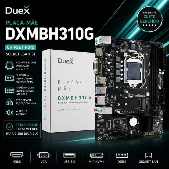 PLACA MAE H310G M2- 8/9 GERAÇÃO - Foto 2