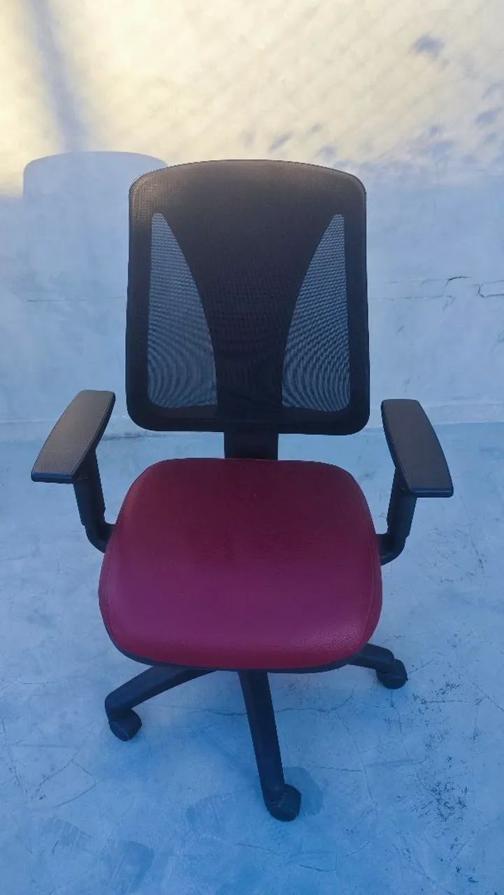 Cadeira Ergonômica de Escritório Flexform Loop Mesh - Vermelha/Preta - Foto 5