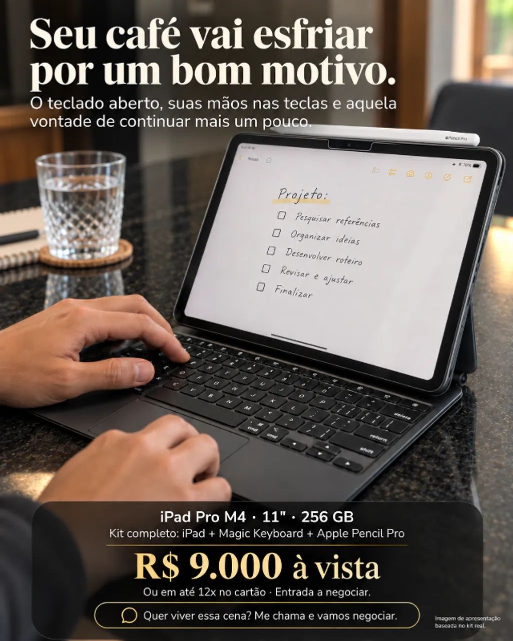 iPad 11 Pro M4 256GB + Magic Keyboard + Apple Pencil Pro - Foto 2