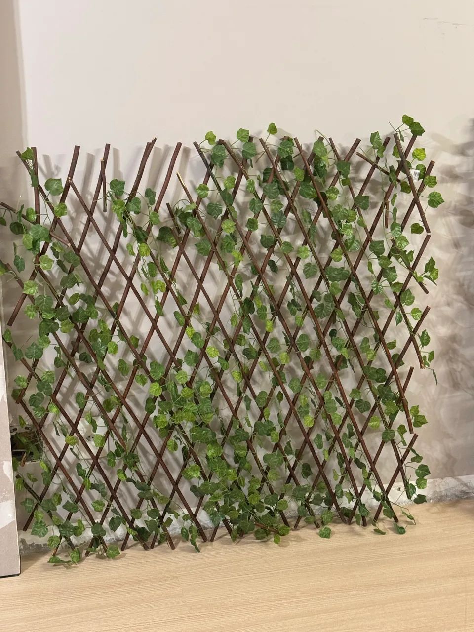 Treliça Folhagem Planta Verde Cerca Expansível 2metros Folhas Verdes
