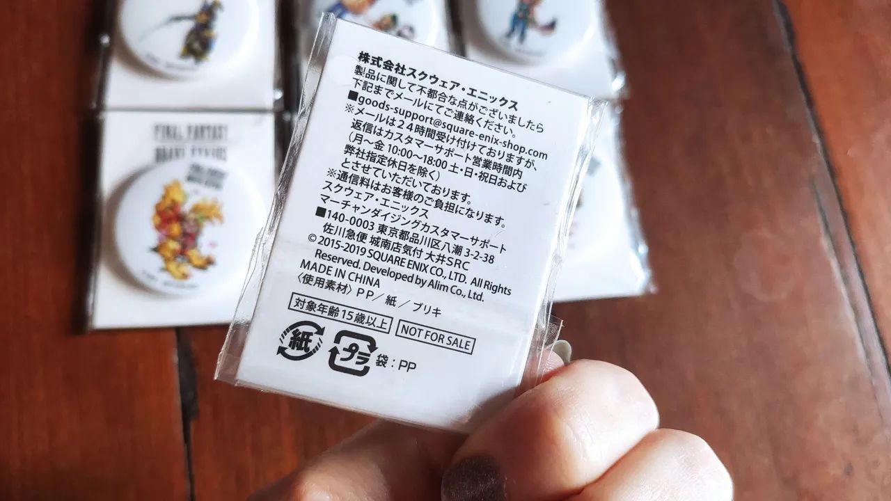 Kit de mini bottons Final Fantasy Brave Exvius - Exclusivo Japão  - Foto 4