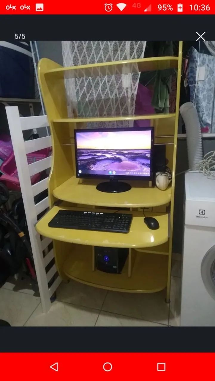 Vende computador completo com escrivaninha  - Foto 5
