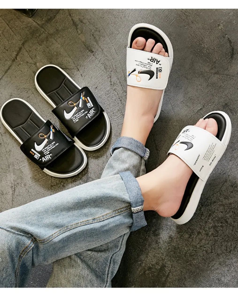 Chinelo Slide Papete Nike Jordan Off White