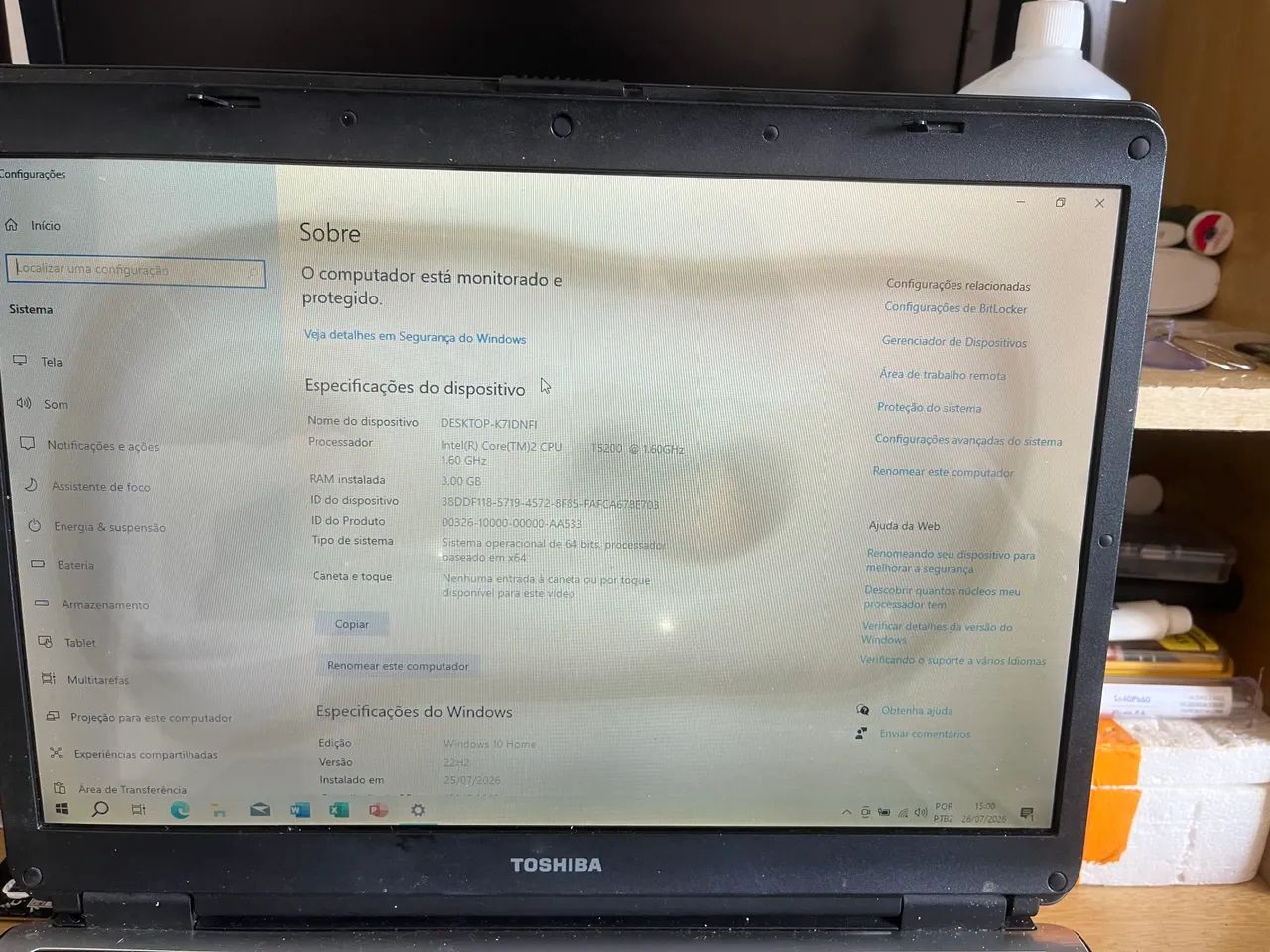Notebook Toshiba  - Foto 2