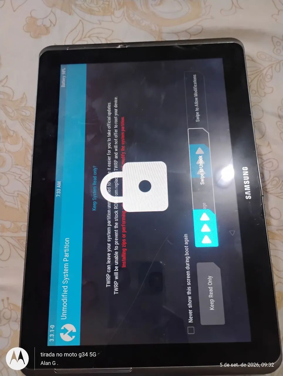 Tablet Samsung tab2 com defeito ( leia a o anúncio )  - Foto 3