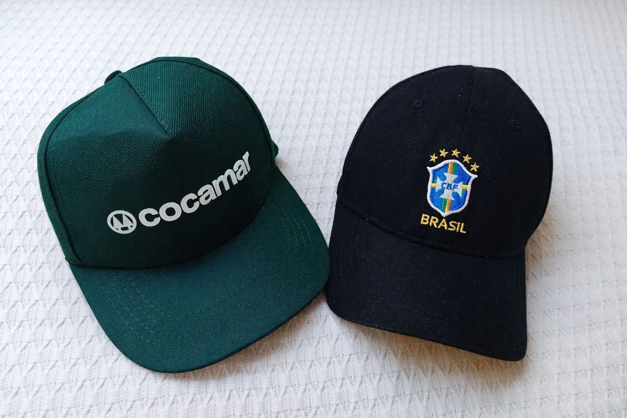 Kit 2 Bonés - Brasil CBF + Cocamar - Bom Estado