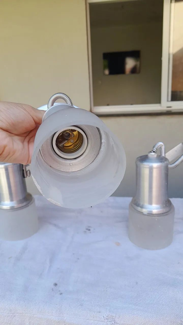 Arandelas de vidro kit com 3 - Foto 4