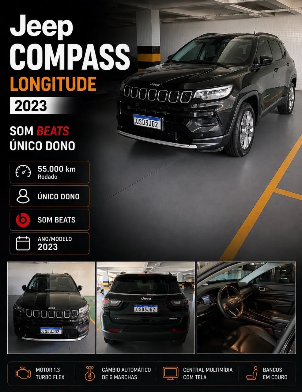 Jeep Compass COMPASS LONG. T270 1.3 TB 4x2 Flex Aut. 2023