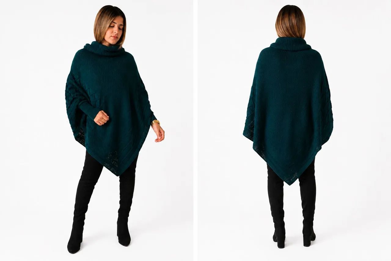 Promoção - Poncho de Tricô 