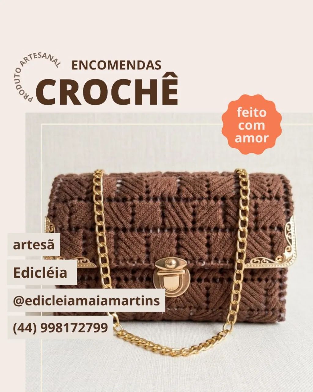 Bolsa de crochê  - Foto 2