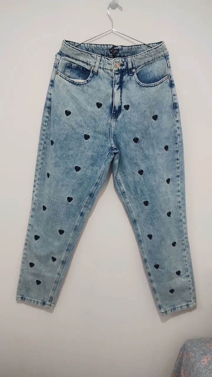 Calça Jeans Coração - Tmn.: 42 - Pool 