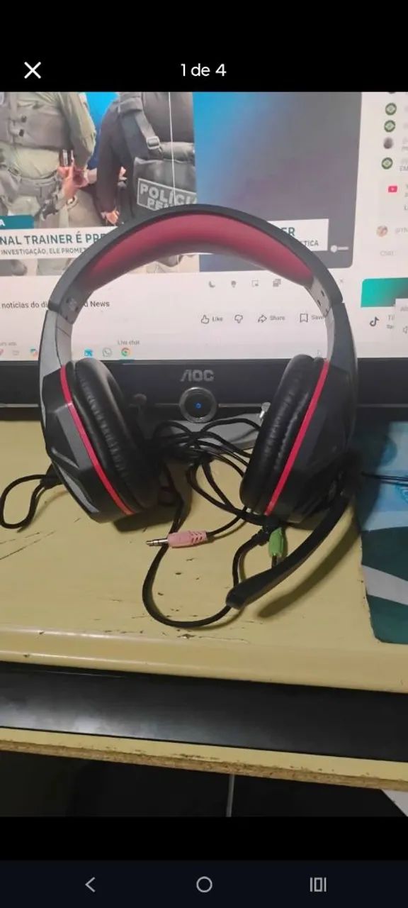 Fone Gamer perfeito estado de conservação e funcionamento 