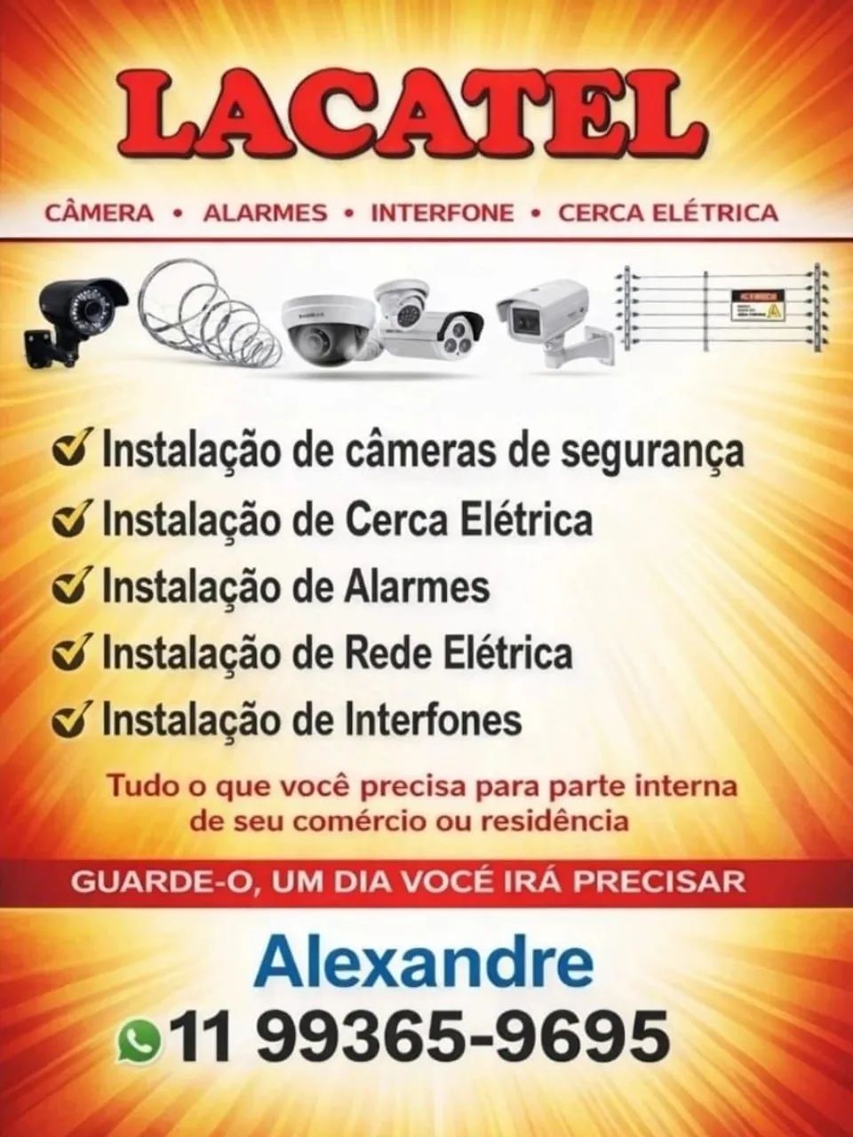 Instalação de câmera de segurança 