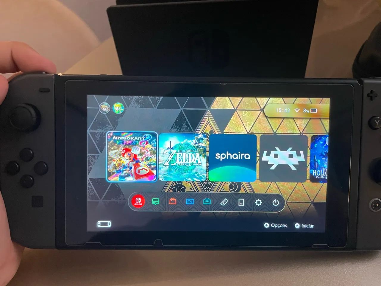 Nintendo switch v2 desbloqueado e acessórios  - Foto 5