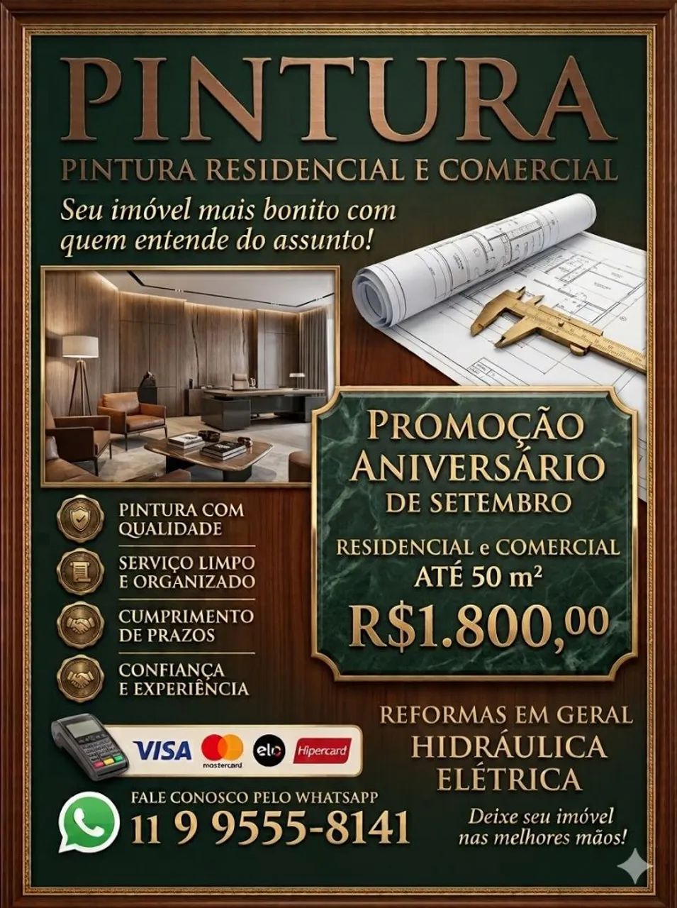 Pintor , Pintura Residencial e Comercial 