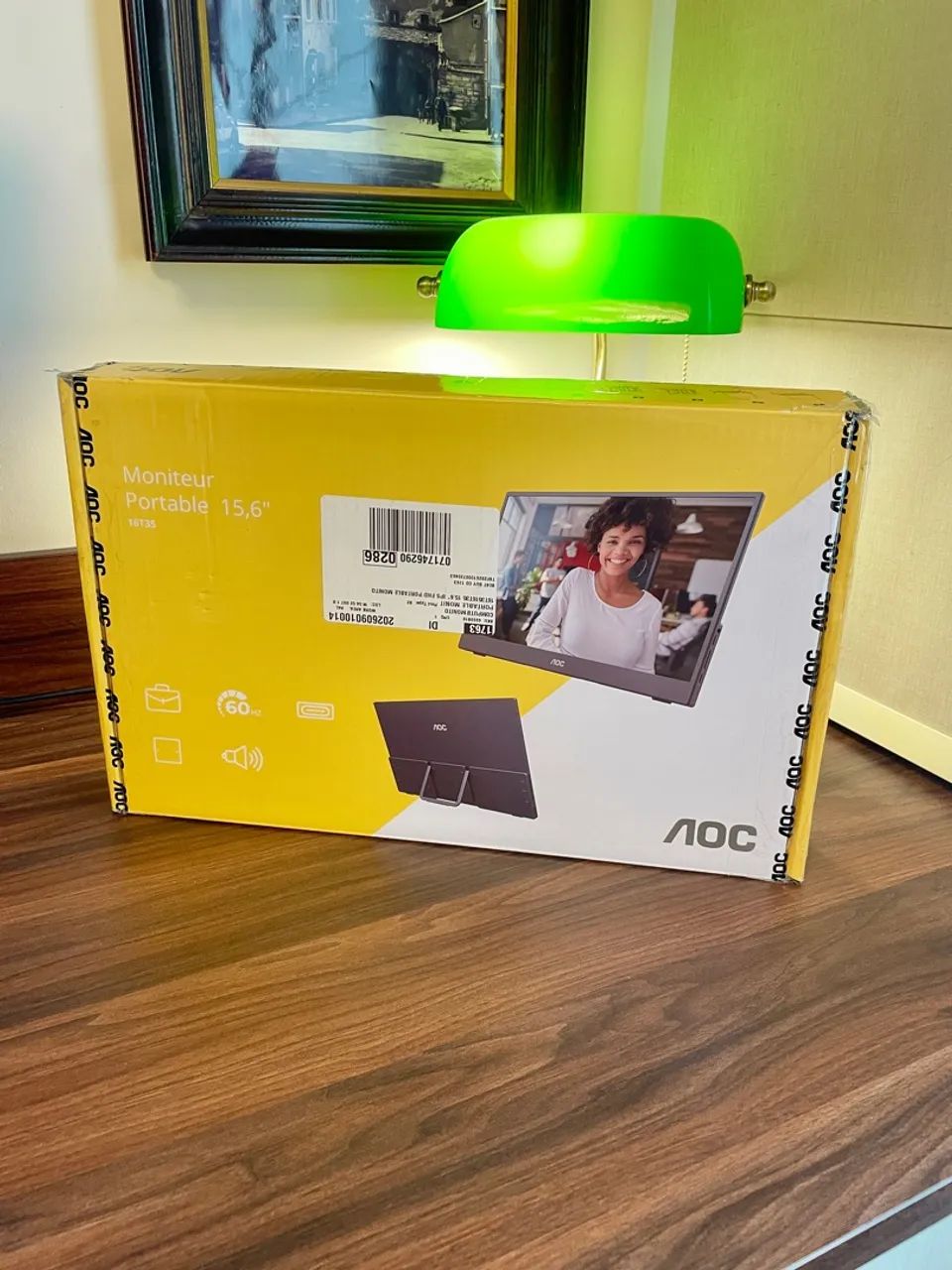 Monitor Portátil AOC 15,6 polegadas FullHD USB-C Novo! Na caixa.
