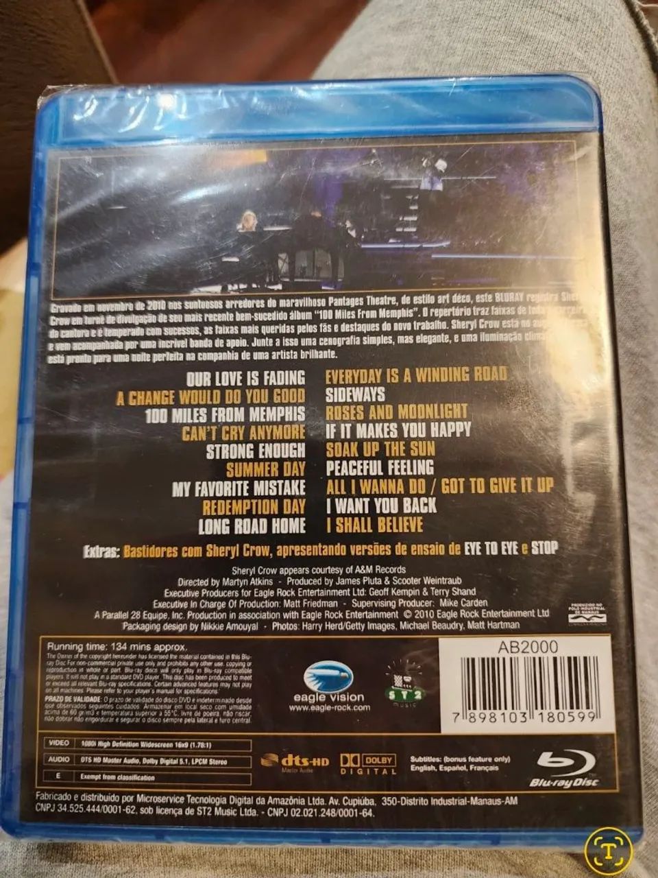 Blu Ray Miles From Memphis Sheryl Crow live lacrado  - Foto 2