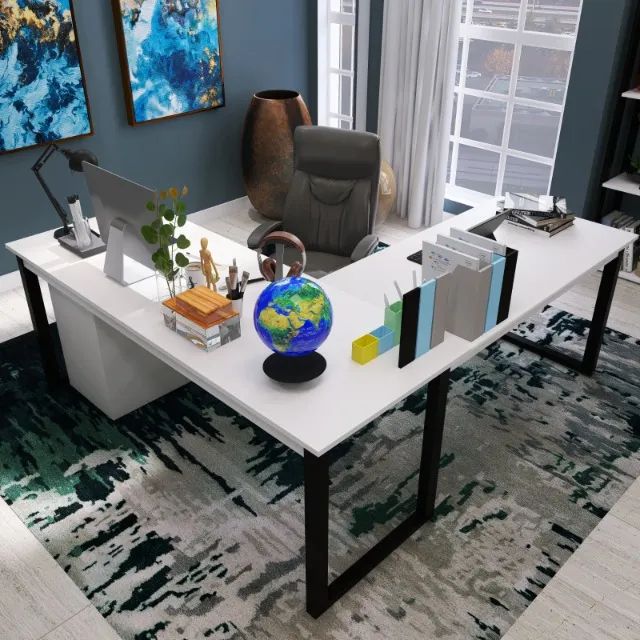 Escrivaninha Em L Estilo Industrial 150cm - Foto 4