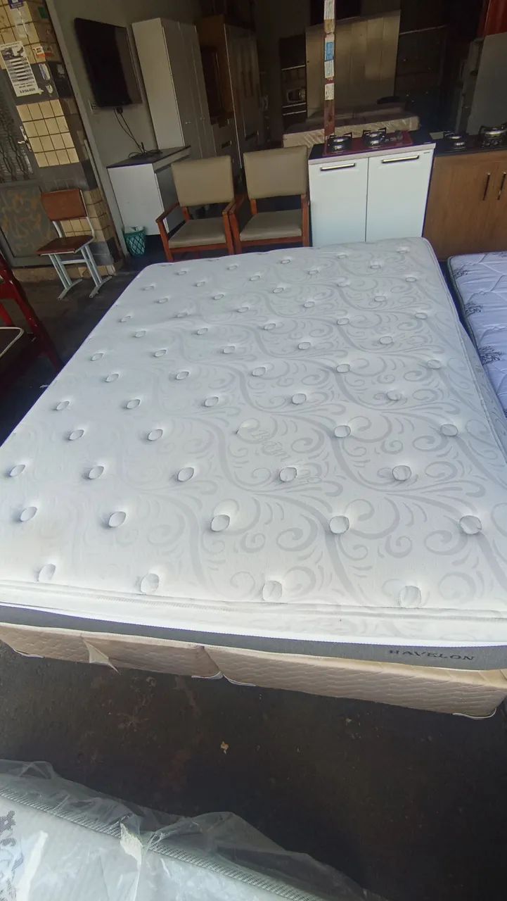 Cama box Queen size Colchão Ortobom  - Foto 2