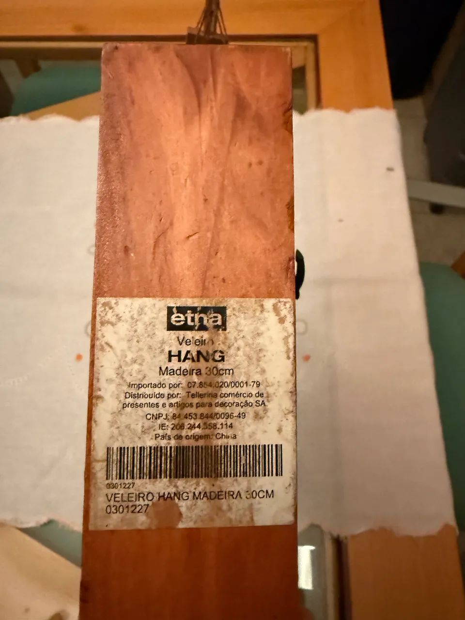 Veleiro Hang 30 cm madeira original  - Foto 2