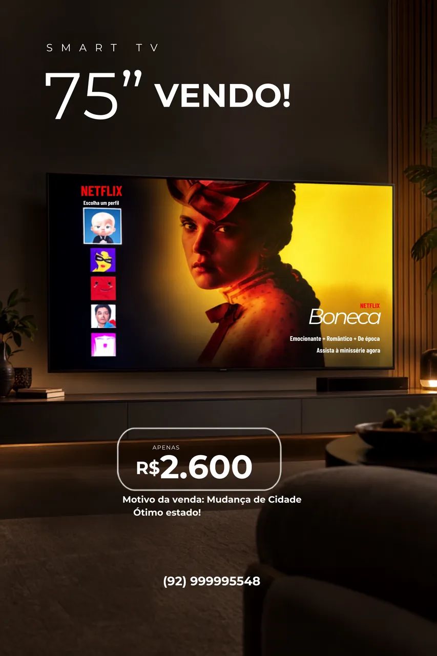 TV 75 Polegadas | R$2.600