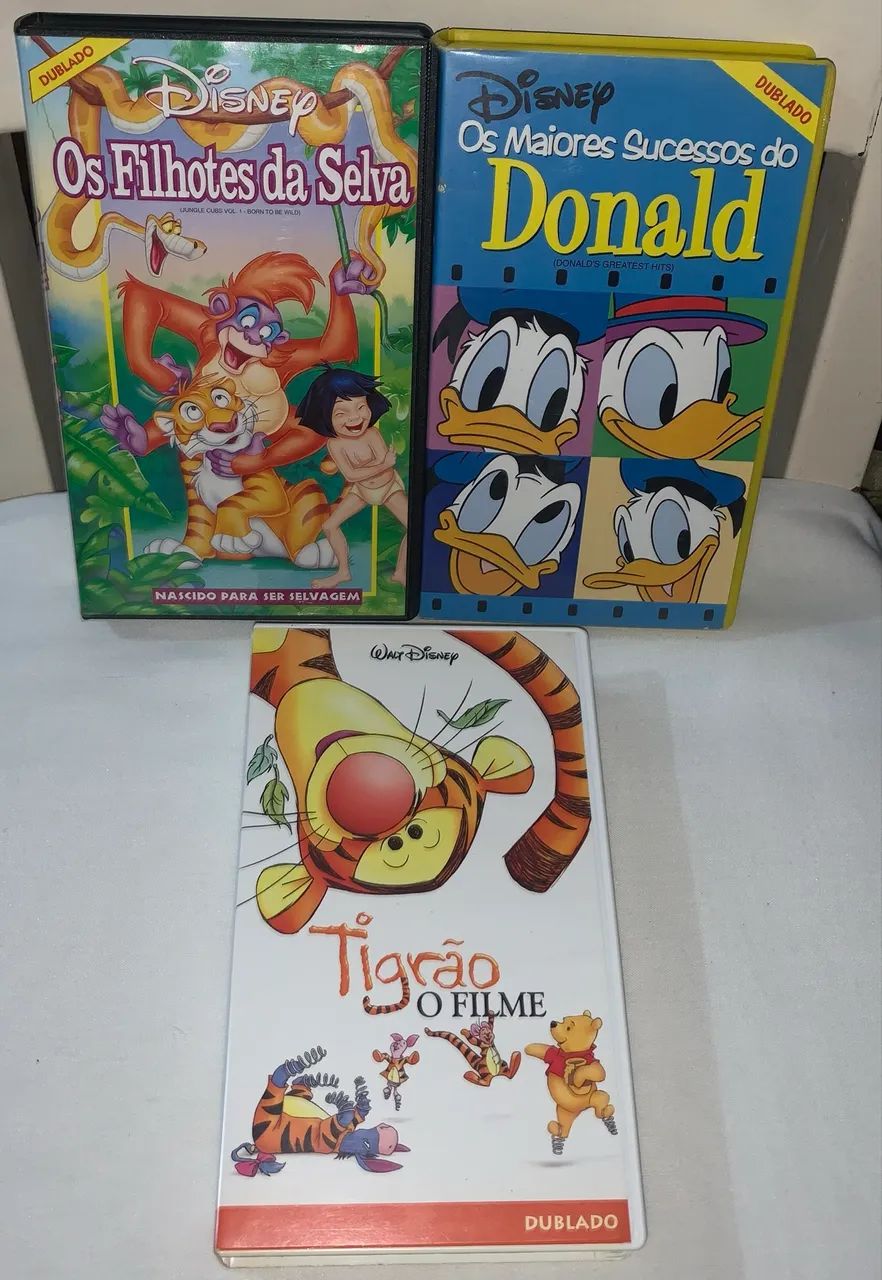 3 Fitas Vhs Disney Donald Filhotes da Selva e Tigrao o Filme excelente estado  - Foto 4