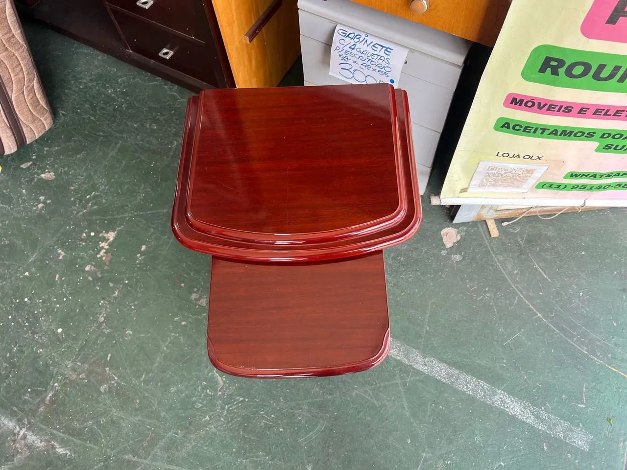 Mesa de Canto para Telefone 3 Gavetas - Foto 2