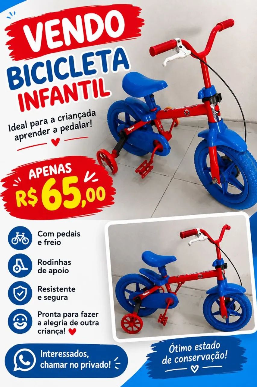 Bicicleta infantil aro 12 