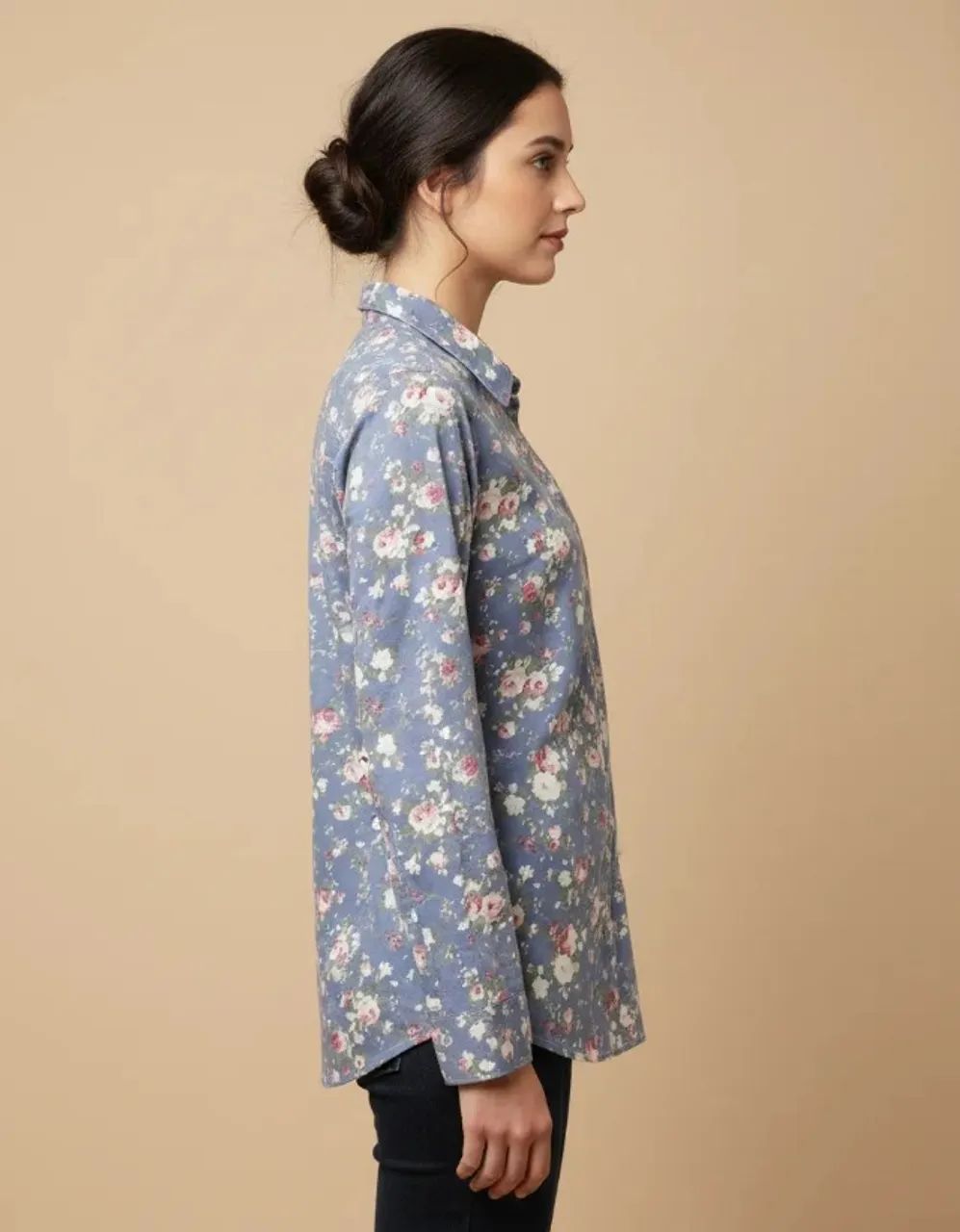 Camisa Floral Feminina manga longa - Foto 3