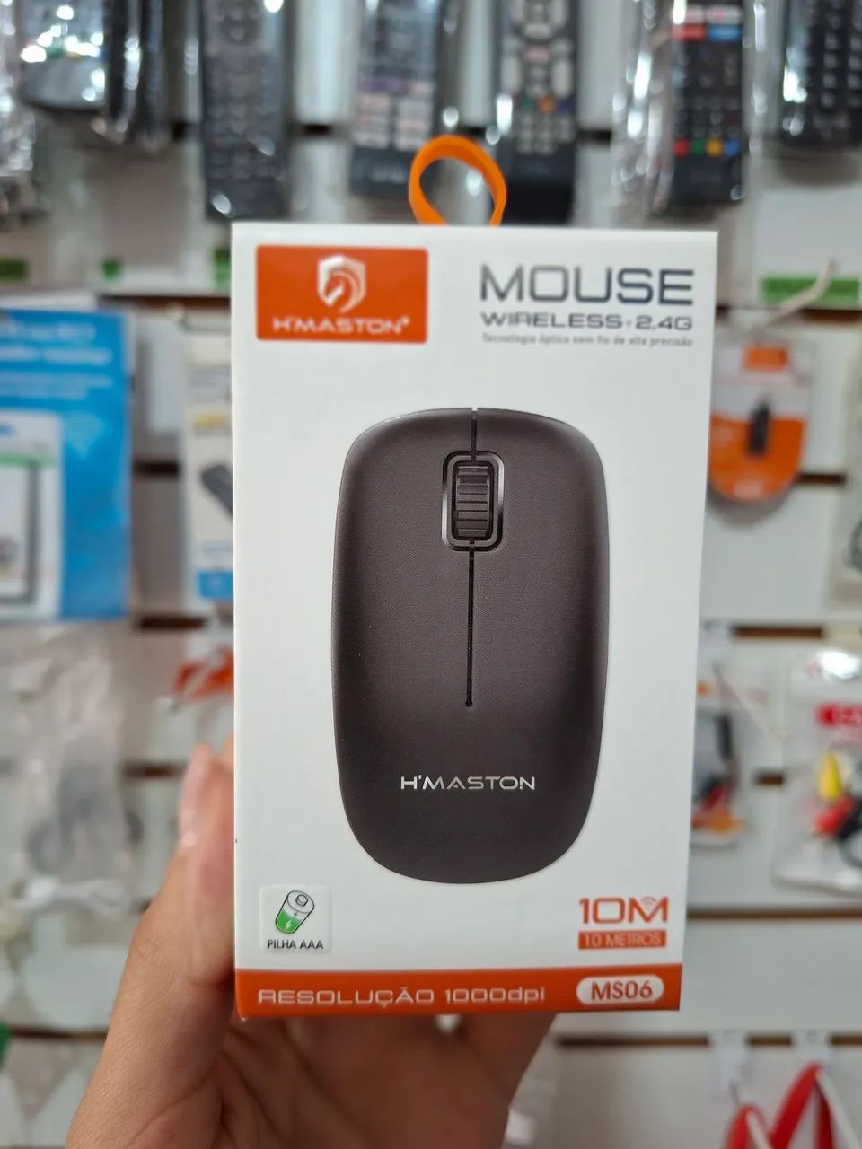 Mouse sem fio a pilha 