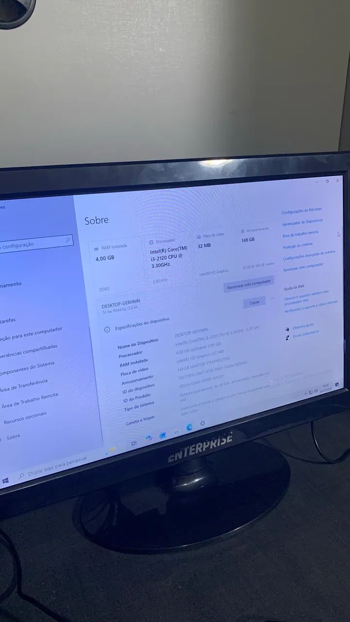 Computador Intel core i3 básico e custo benefício & Montado com Peças novas! - Foto 3