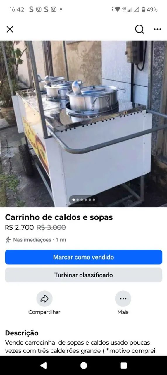 Carrinho de caldos e sopas super novo  - Foto 5