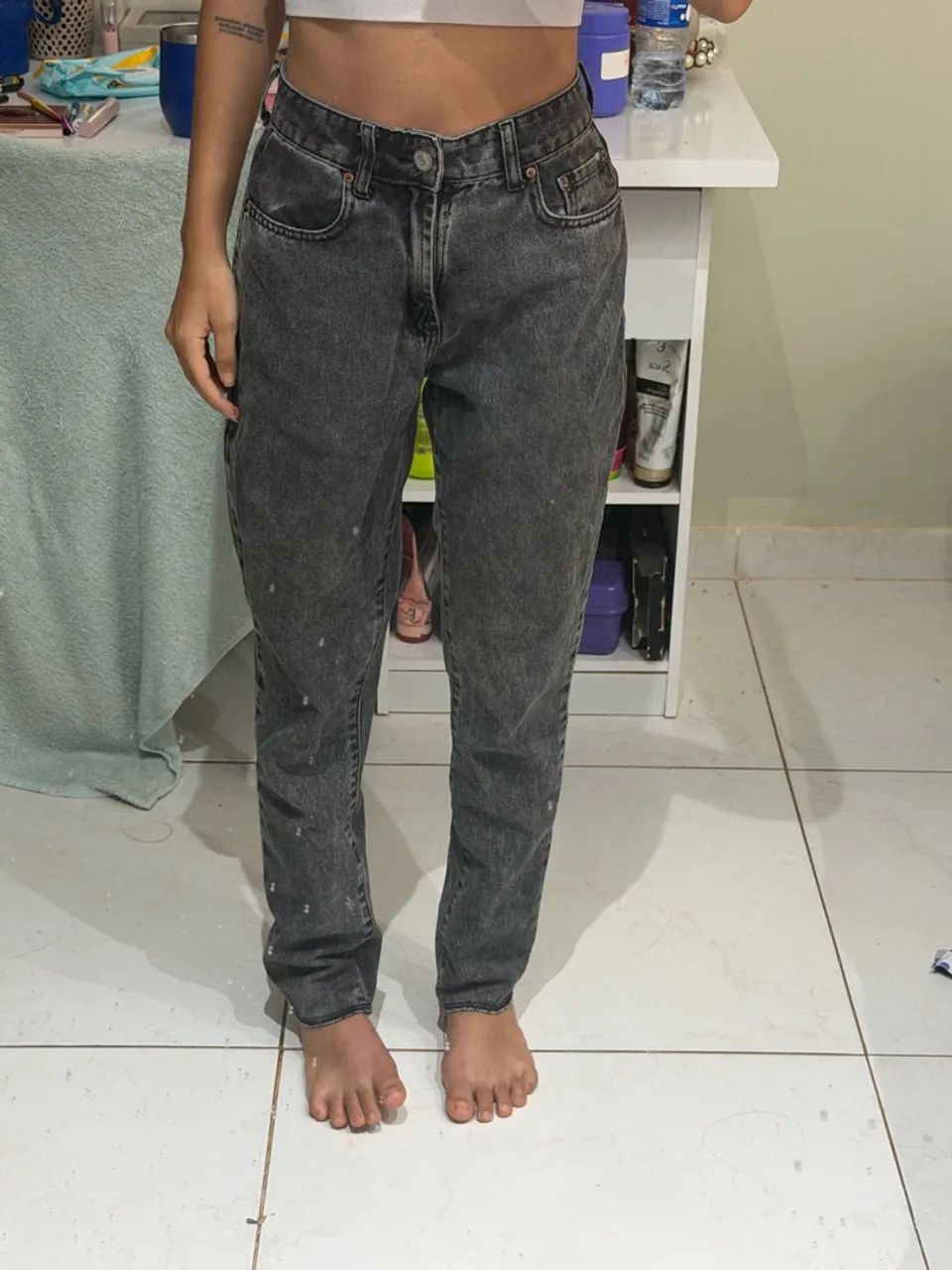 Calça cintura alta